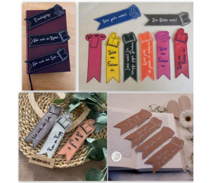 Stickserie ITH - Lesezeichen Bücher Liebe